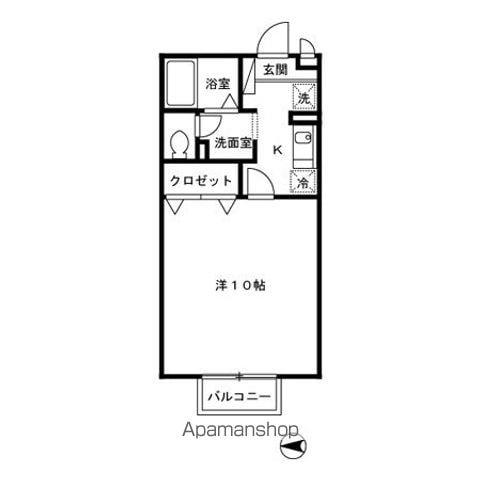 ハイムエルティ(1K/2階)の間取り写真