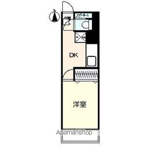 第三幸楽ビル(1DK/4階)の間取り写真