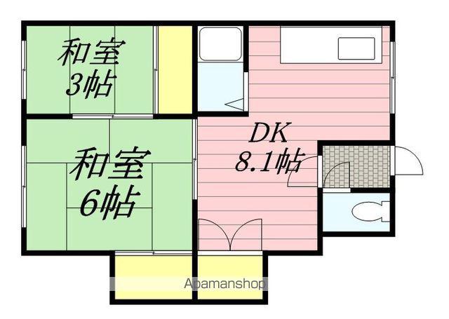 コーポ杜07(2LDK/2階)の間取り写真