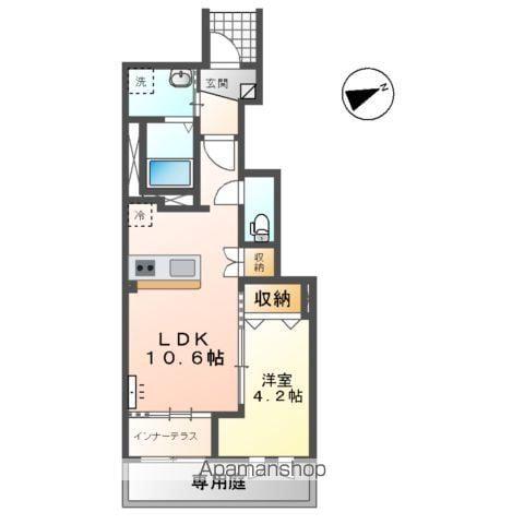 ヴェルニース(1LDK/1階)の間取り写真