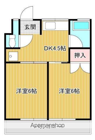 御幸マンション(2DK/4階)の間取り写真