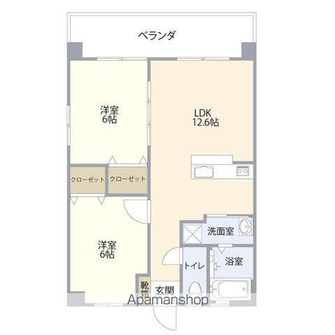 ウィング伊覇(2LDK/1階)の間取り写真