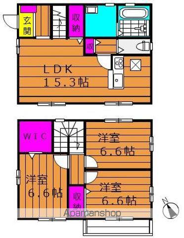 本四備讃線 上の町駅 徒歩19分 2階建 築9年(3LDK)の間取り写真