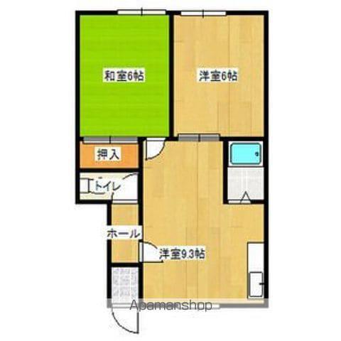 フラワーハイツ(2LDK/1階)の間取り写真