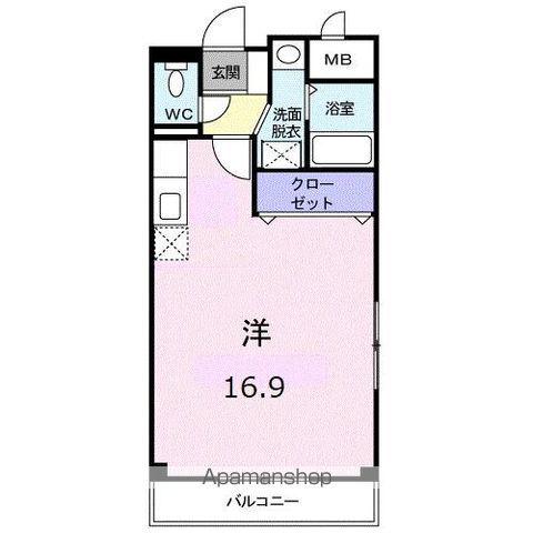 エトワール(ワンルーム/3階)の間取り写真