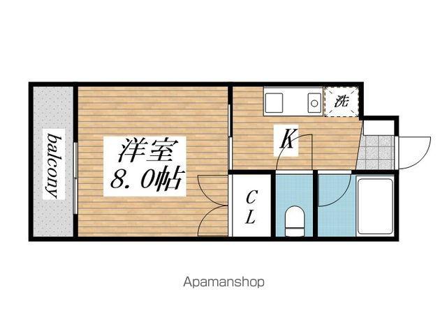 プレアール九工大(1K/1階)の間取り写真