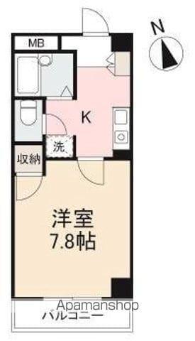 サンハウス栗林(1K/1階)の間取り写真