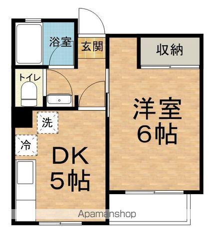 ライフメイト蟻ヶ崎(1DK/1階)の間取り写真