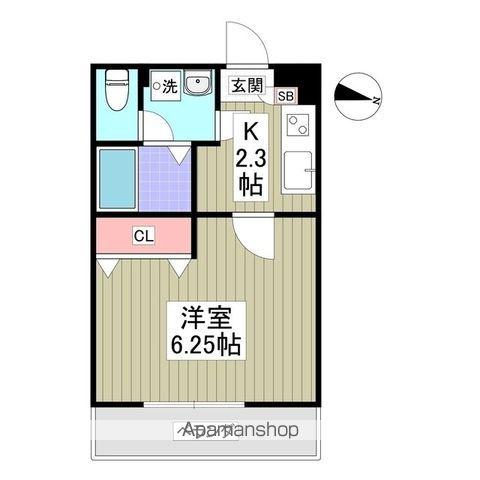 アレンヌ東千葉(1K/1階)の間取り写真