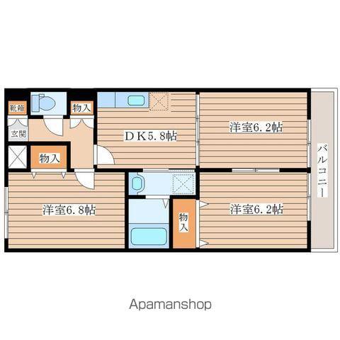 フィリオ泉中央(3DK/4階)の間取り写真
