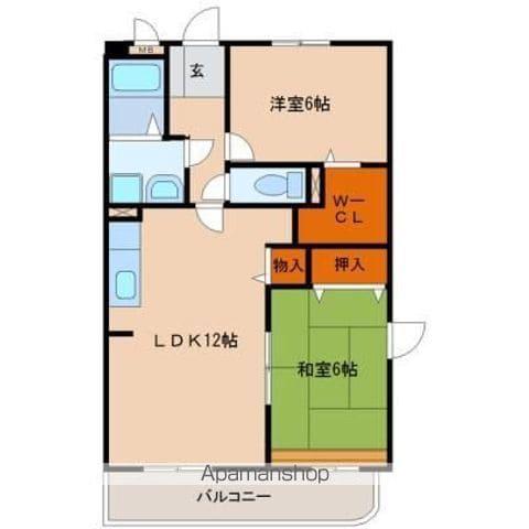 サンヴィラージュⅡ(2LDK/3階)の間取り写真