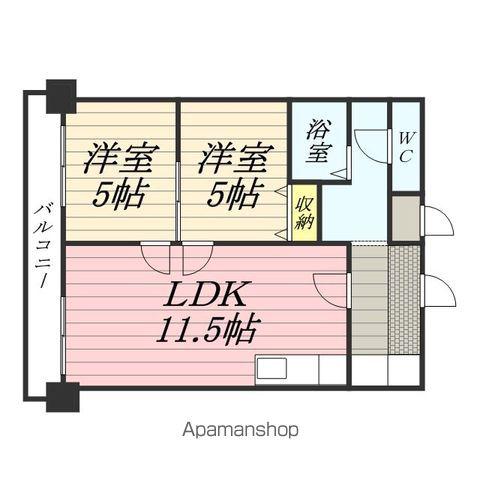CROSS POINT(2LDK/8階)の間取り写真