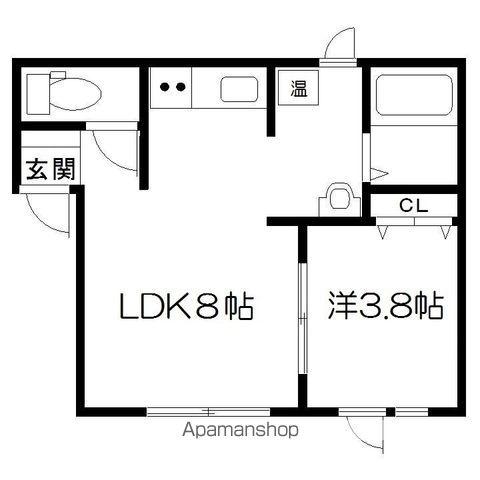 イースト1・5(1LDK/1階)の間取り写真