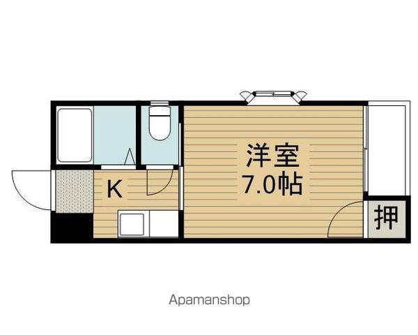 マンションデウミⅡ(1K/1階)の間取り写真
