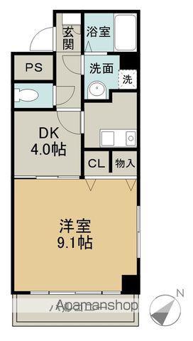 ウエセン幟町(1K/7階)の間取り写真