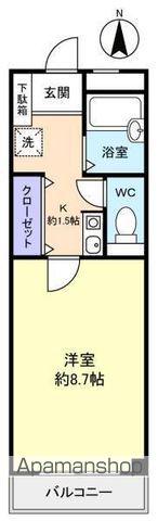 グリーンハイツ(1K/2階)の間取り写真