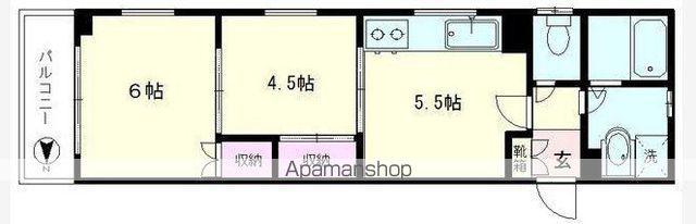 豊玉屋ビル(2DK/3階)の間取り写真