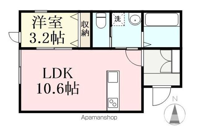 ピノ・トレーノ(1LDK/1階)の間取り写真