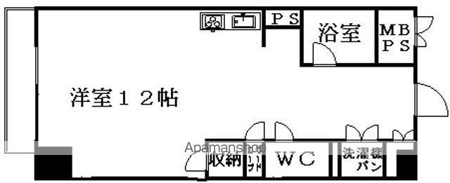 プロプル川名(ワンルーム/3階)の間取り写真
