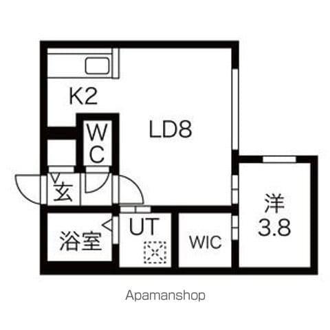 HILLS SAPPORO Ⅱ(1LDK/2階)の間取り写真