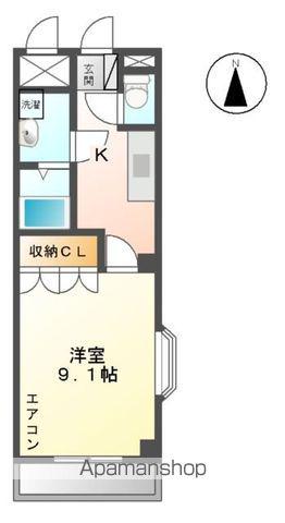 コンフォースハイム(1K/2階)の間取り写真
