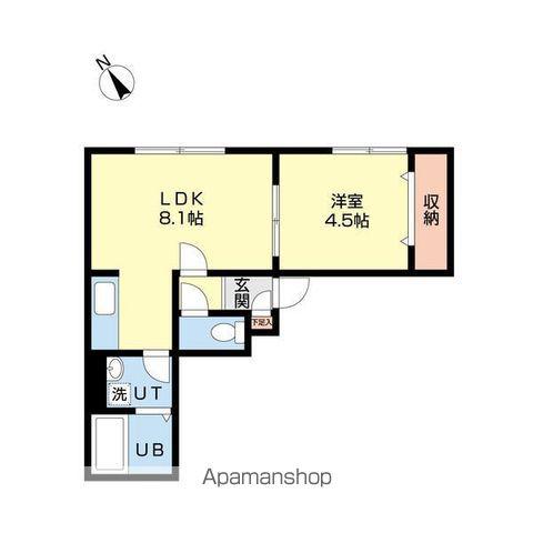 コムズ本町Ⅱ(1LDK/3階)の間取り写真