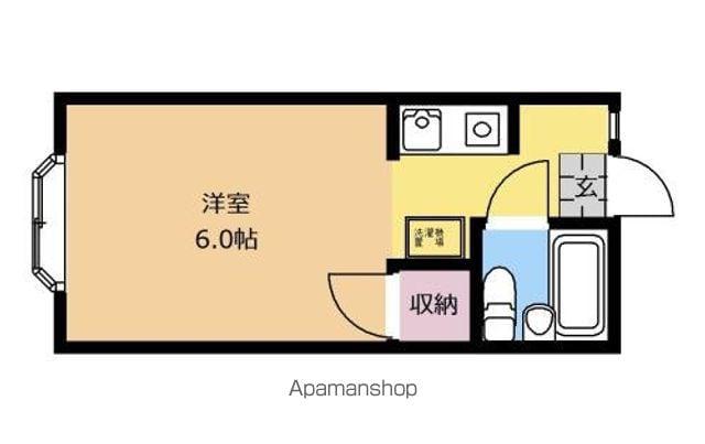ライズ相模台(1K/1階)の間取り写真