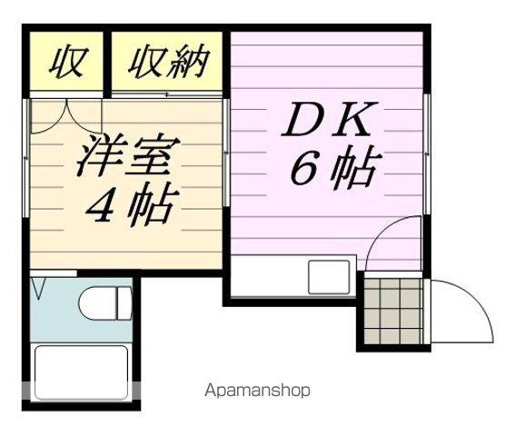 マイルーム11(1DK/1階)の間取り写真