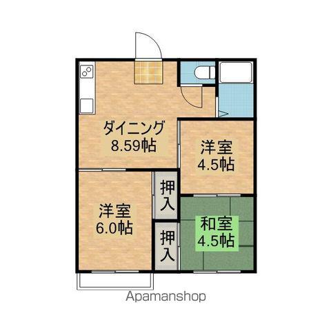 C-FLAT A(3DK/2階)の間取り写真