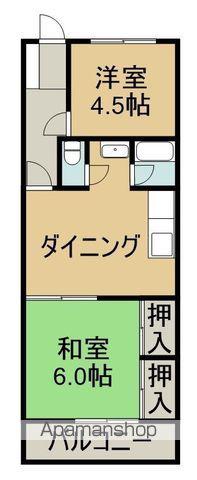 ニュー今津ハイツ(2DK/1階)の間取り写真