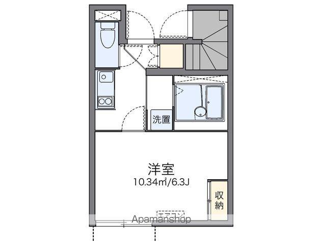 レオネクストハマーハウス(1K/1階)の間取り写真
