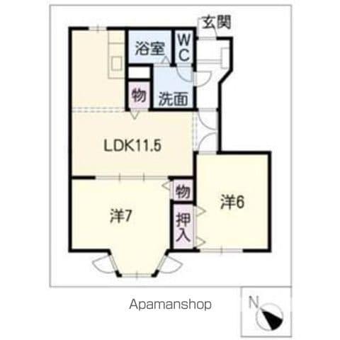 シャルマン弐番館(3LDK/1階)の間取り写真