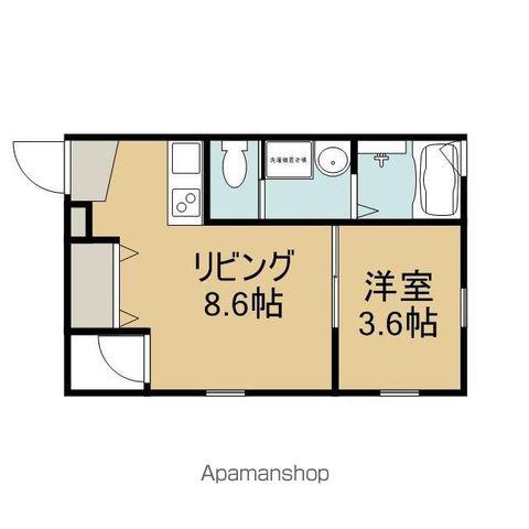 STUDIO N(1LDK/1階)の間取り写真