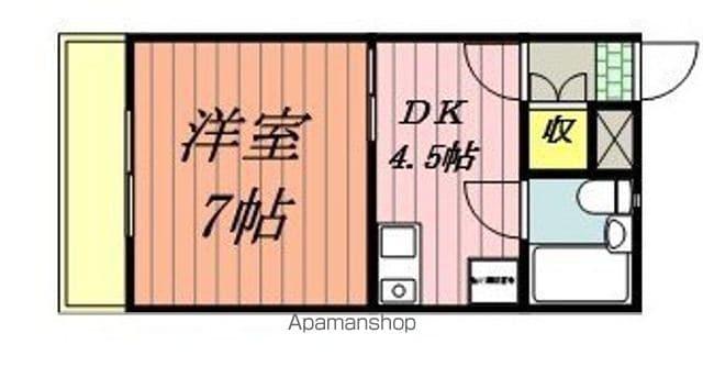 BLUE SKY(1DK/1階)の間取り写真