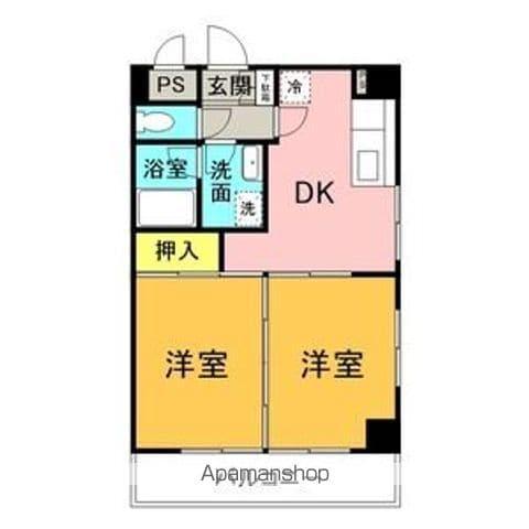 グランビル泉(2DK/5階)の間取り写真