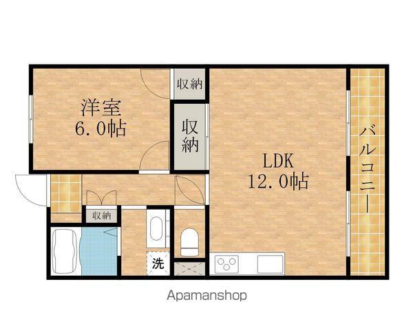 ハイツ大善(1LDK/2階)の間取り写真