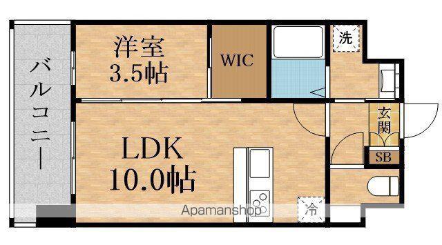ALIVISMIKUNIHONMACHI(1LDK/3階)の間取り写真
