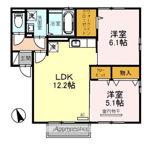 パシート(2LDK/2階)の間取り写真