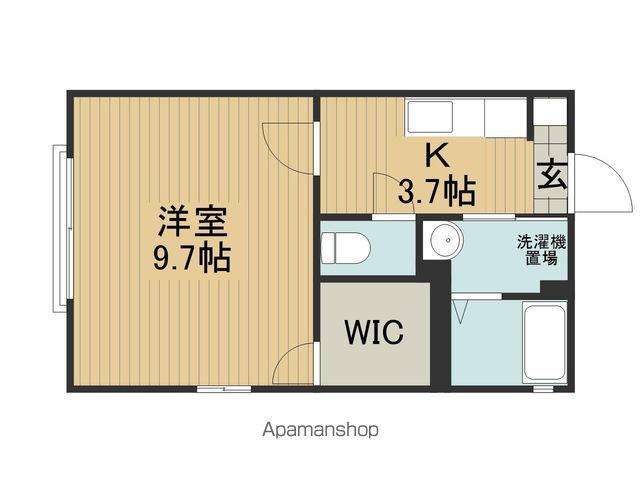 セピアコート(1K/1階)の間取り写真