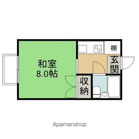 巣子ヒルズ(1K/2階)の間取り写真