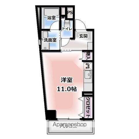 シンセイビル(ワンルーム/4階)の間取り写真