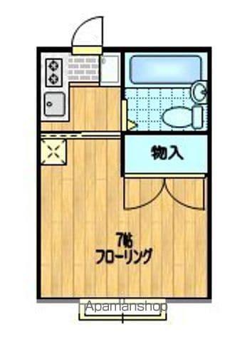コーポラス栄光(1K/2階)の間取り写真