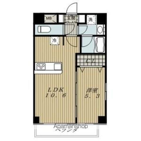 CANAL イースト(ワンルーム/2階)の間取り写真