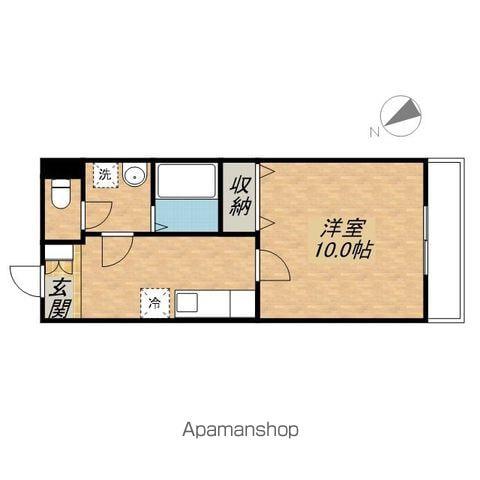 ファインビュー(1K/1階)の間取り写真