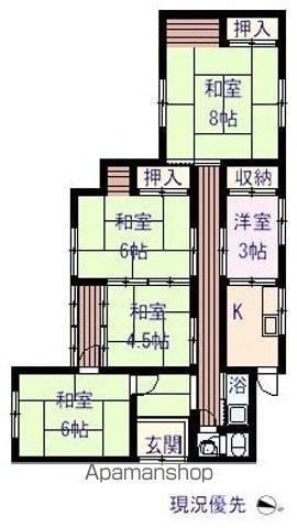 山陽本線 尾道駅 徒歩11分 1階建 築28年(4K)の間取り写真
