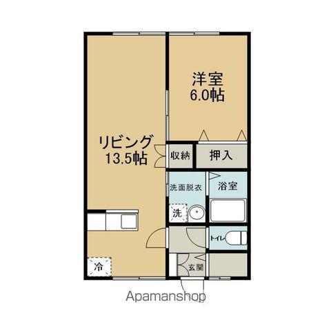 横内東雲(1LDK/2階)の間取り写真