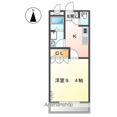 ルーラルハウス(1K/2階)の間取り写真