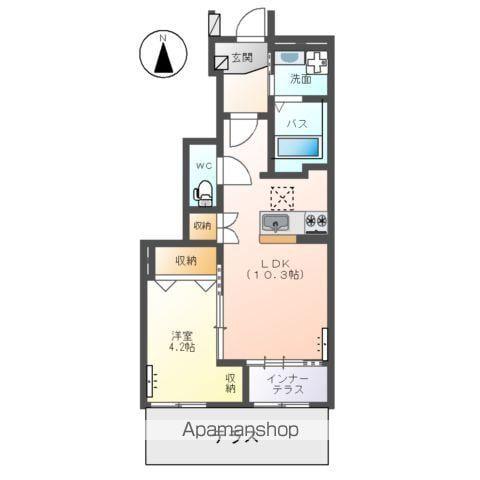 ライブコア佐野(1LDK/1階)の間取り写真