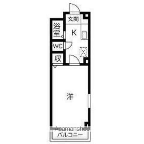 サンライズねの花(1K/2階)の間取り写真