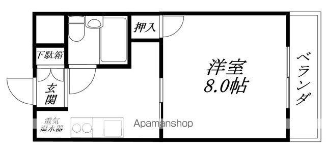 エスペール唐崎(1K/2階)の間取り写真